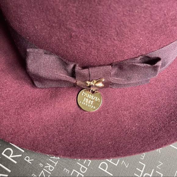 Patrizia Pepe wide brimmed purple felt hat, 100% wool (size small) - Picture 2 of 6